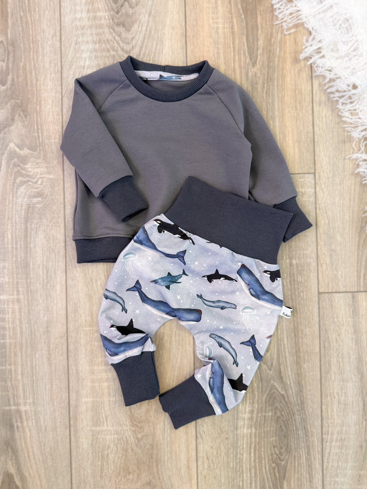 Pullover & Pumphose Set - Gr. 68 - Meerestiere