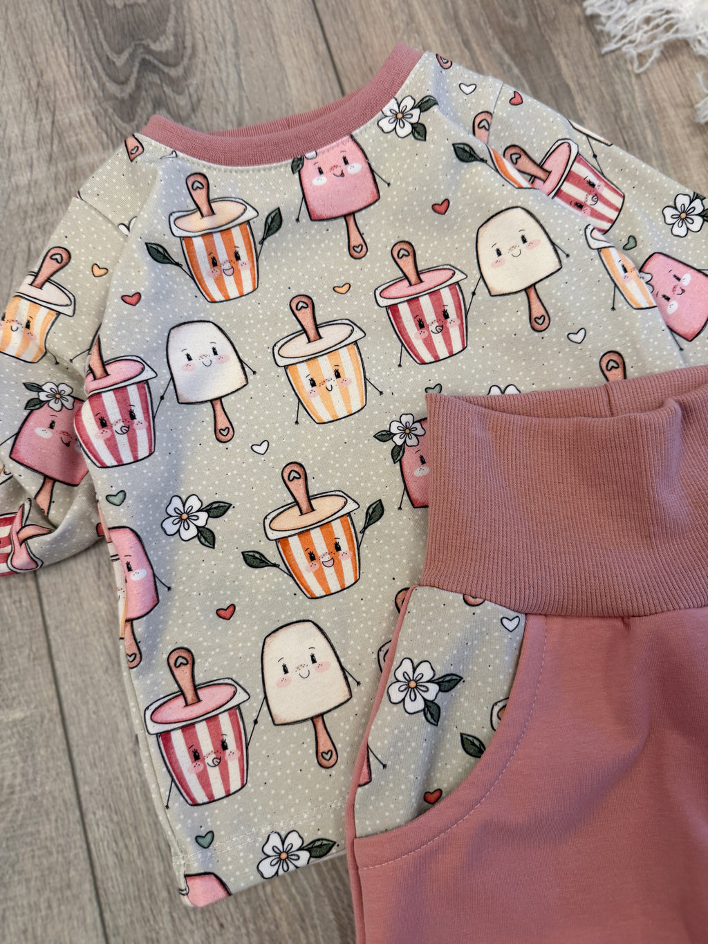 Longsleeve & Pumphose Set - Gr. 80 - Kindheitserinnerungen