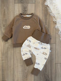 Pullover & Pumphose Set - Gr. 68 - Trecker/Taupe