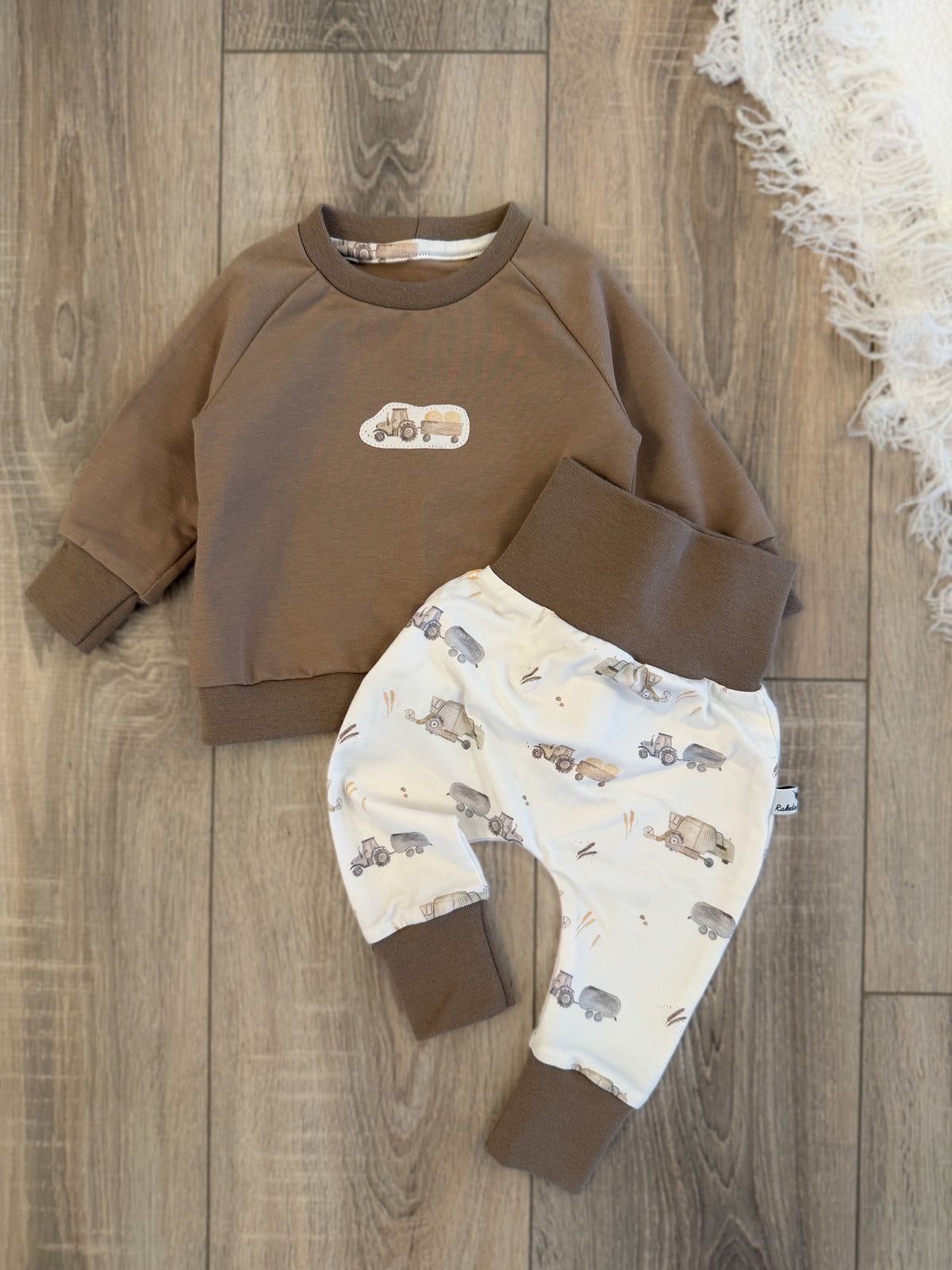 Pullover & Pumphose Set - Gr. 68 - Trecker/Taupe