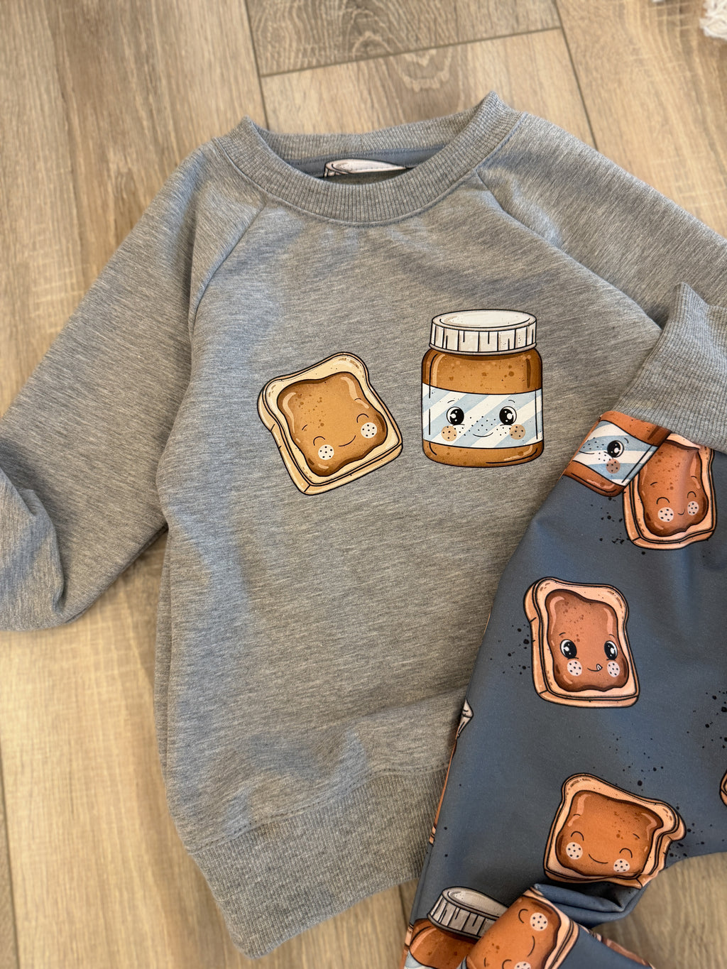 Pullover & Pumphose Set - Gr. 98 - Schoko Toast