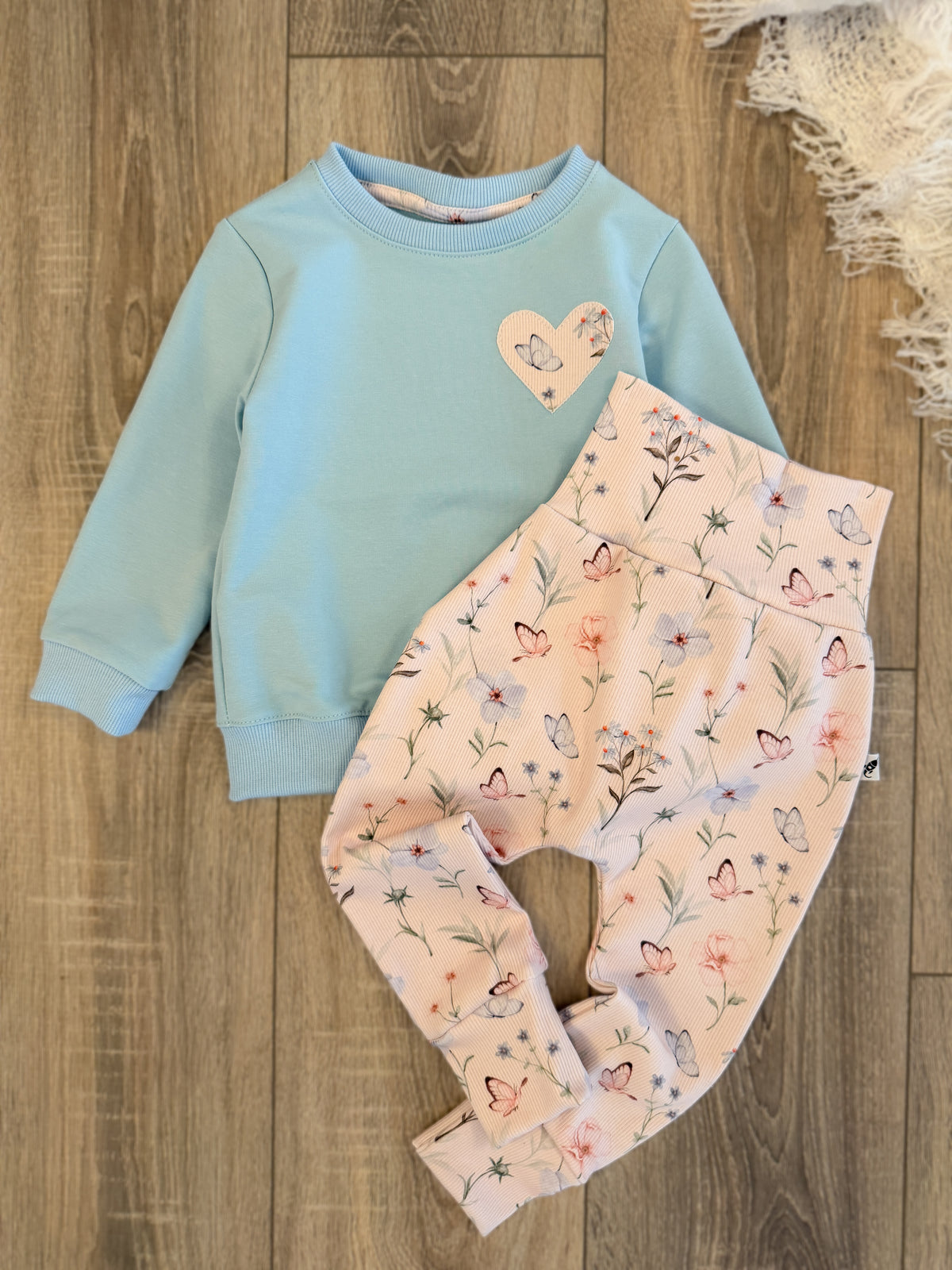 Pullover & Pumphose Set - Gr. 92 - Natural Flowers