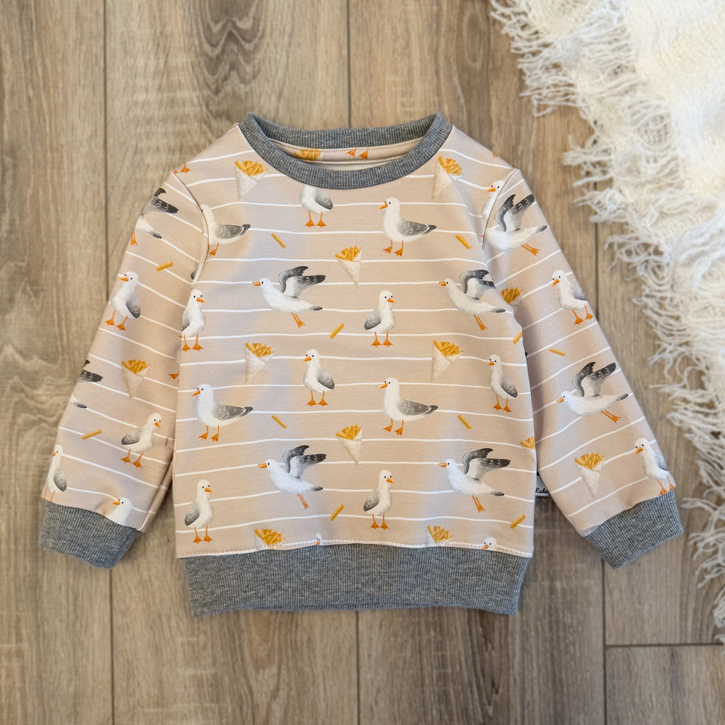 Pullover - Gr. 92 - Fritten Möwen