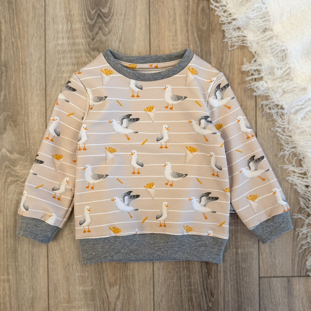 Pullover - Gr. 92 - Fritten Möwen