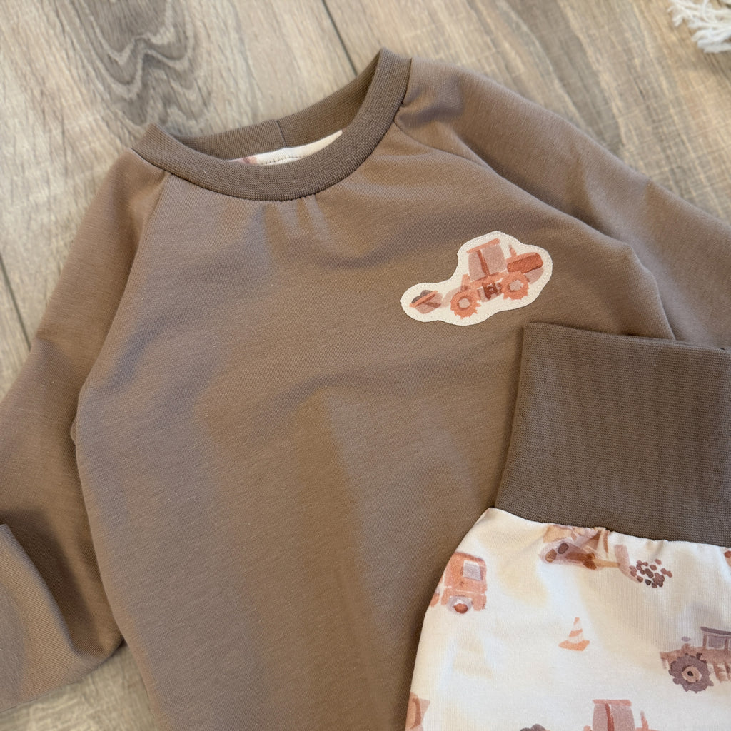 Pullover & Pumphose Set - Gr. 80 - Bagger/Taupe