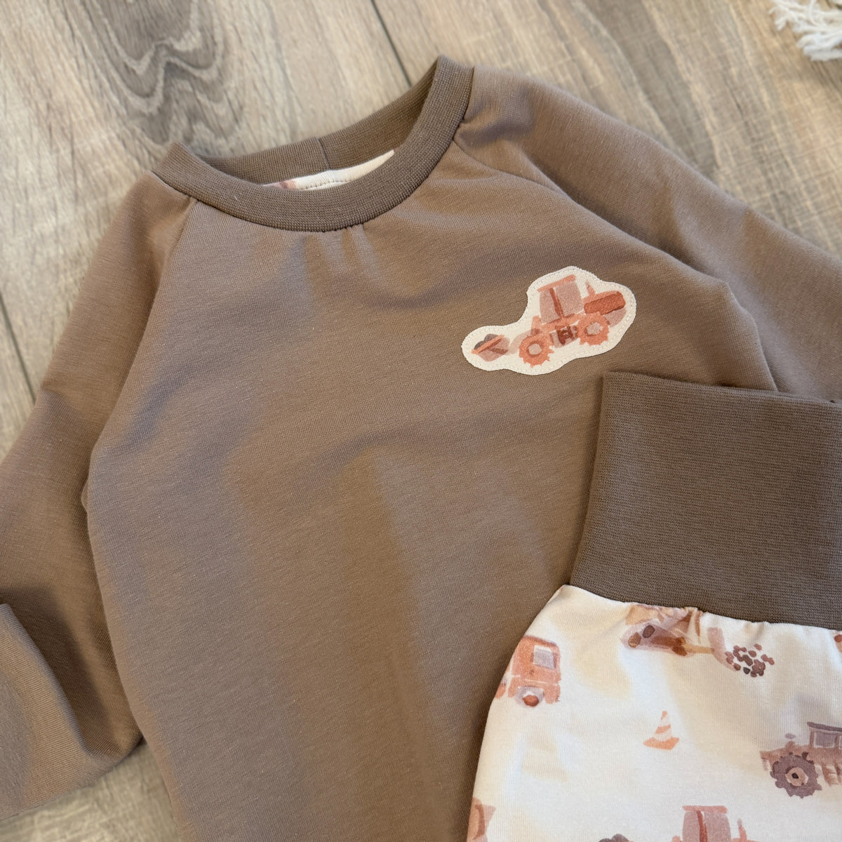 Pullover & Pumphose Set - Gr. 80 - Bagger/Taupe