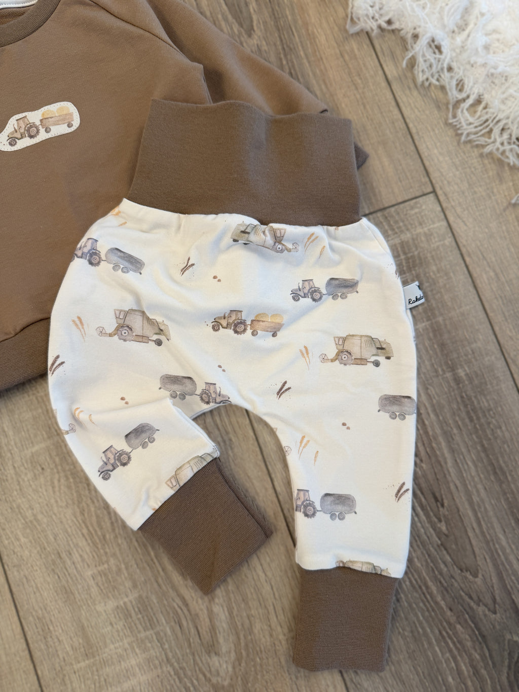 Pullover & Pumphose Set - Gr. 68 - Trecker/Taupe