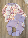 Longsleeve & Pumphose Set - Gr. 74 - Bienen & Blumen
