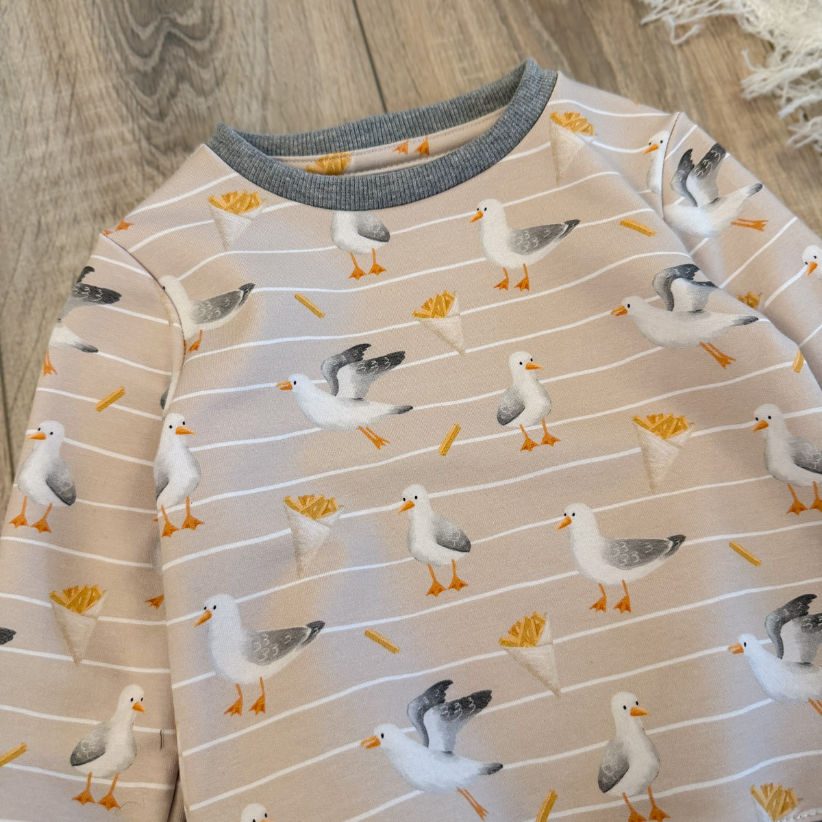 Pullover - Gr. 92 - Fritten Möwen