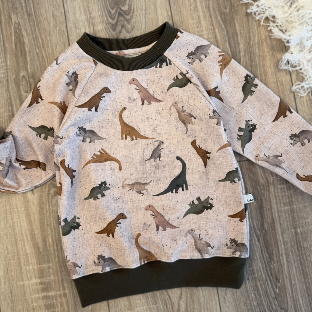 Raglan Pullover - Gr. 104 - Dinos