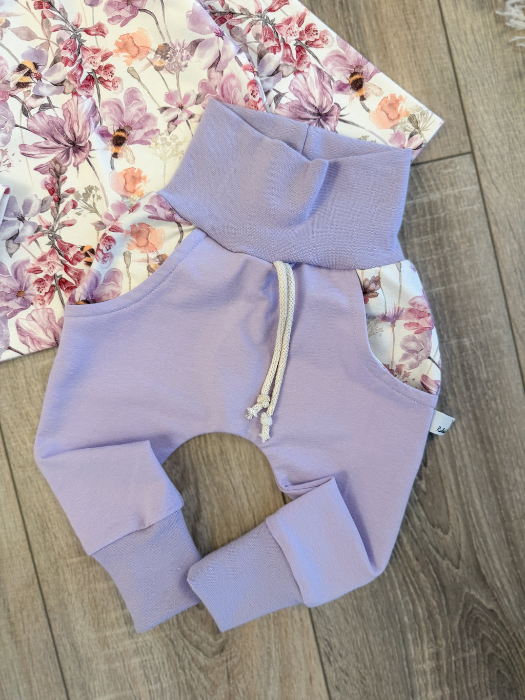 Longsleeve & Pumphose Set - Gr. 74 - Bienen & Blumen
