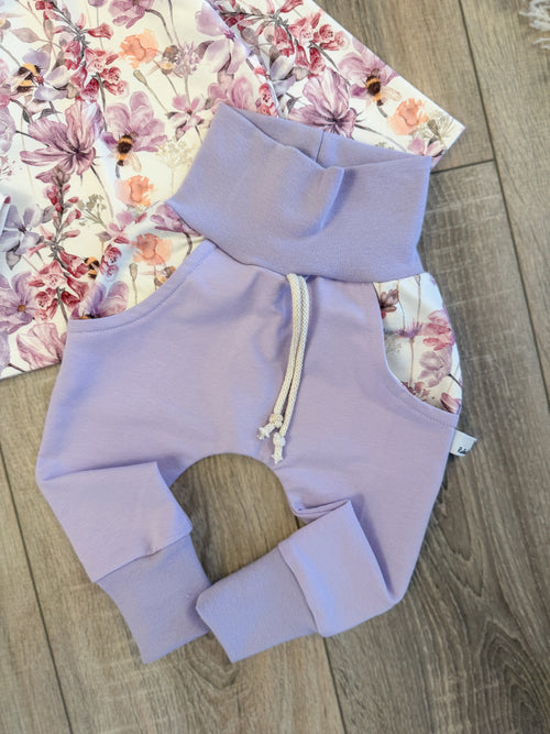 Longsleeve & Pumphose Set - Gr. 74 - Bienen & Blumen