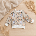 Basic Sweater - Limo - weiß