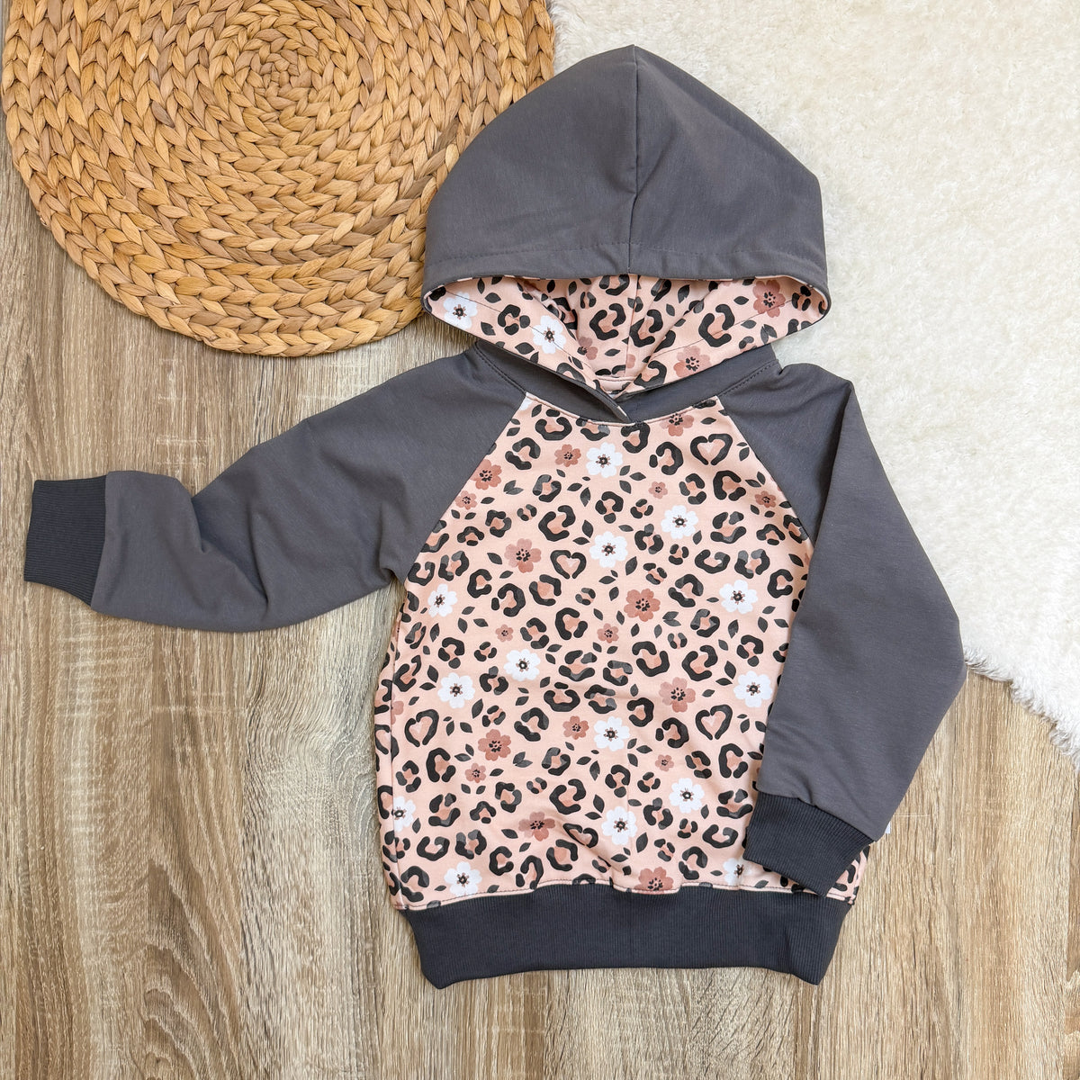 Raglan Kapuzenpullover - Leo/Anthrazit