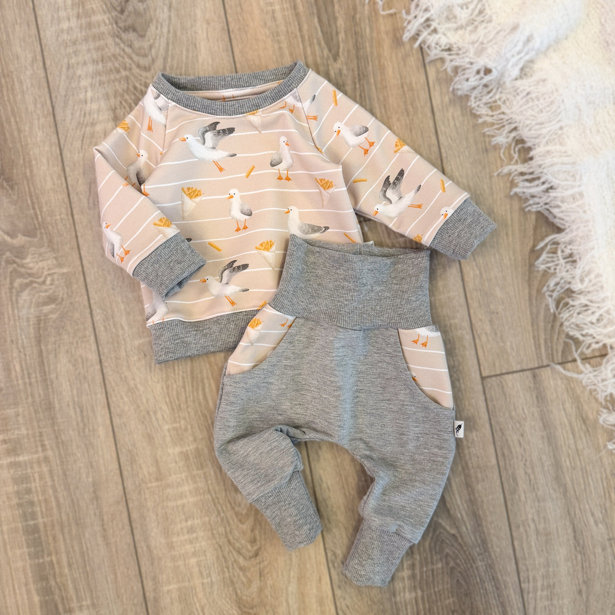 Pullover & Pumphose Set - Gr. 62 - Fritten Möwe