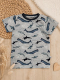 T-Shirt - Gr. 116 - Dunkle Meerestiere