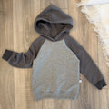 Raglan Hoodie - Gr. 104 - Anthrazit/Grau