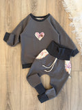 Pullover & Pumphose Set - Gr. 86 - Bienen & Blumen