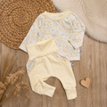 Longsleeve & Pumphose Set - Gr. 62 - Blümchen