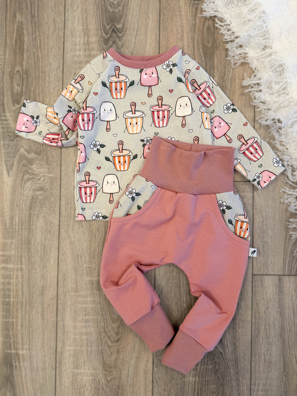 Longsleeve & Pumphose Set - Gr. 80 - Kindheitserinnerungen