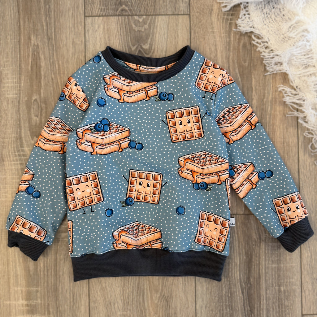 Pullover - Gr. 98 - Waffeln