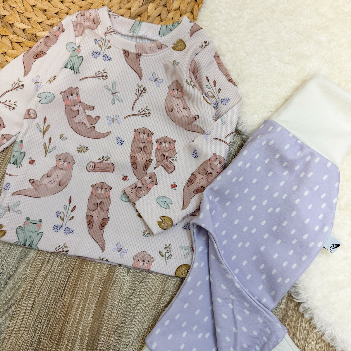 Rib Longsleeve & Pumphose Set - Otter