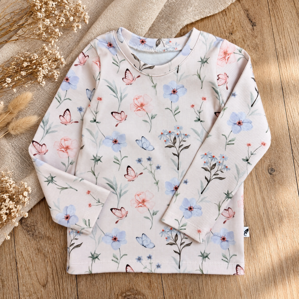 Rib Longsleeve - Natural Flower