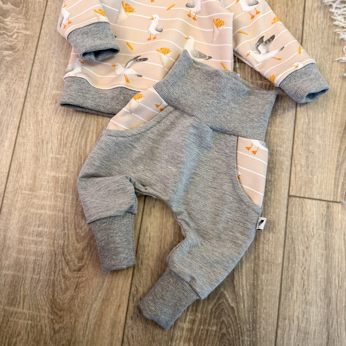 Pullover & Pumphose Set - Gr. 62 - Fritten Möwe