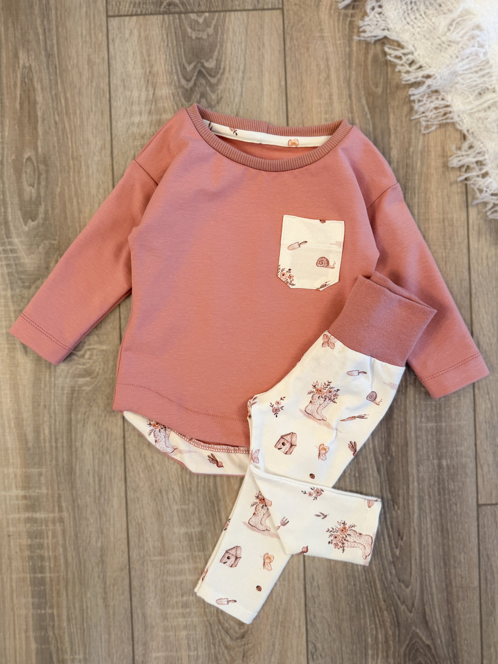 Pullover & Leggins Set - Gr. 74 - Gartenfreunde