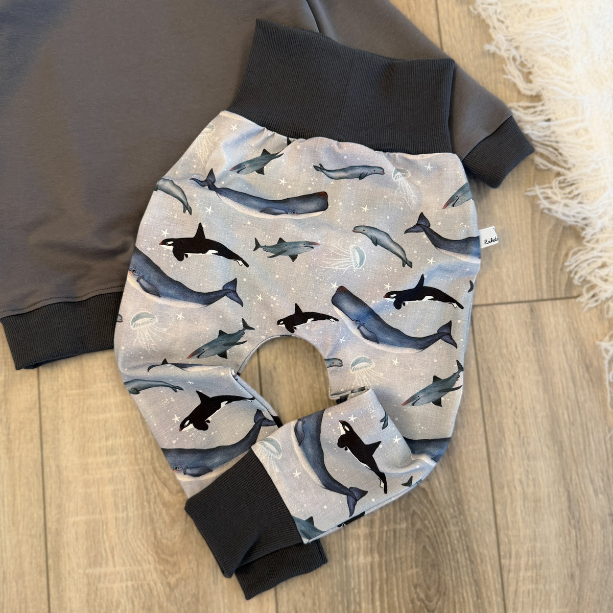 Pullover & Pumphose Set - Gr. 98 - Meerestiere