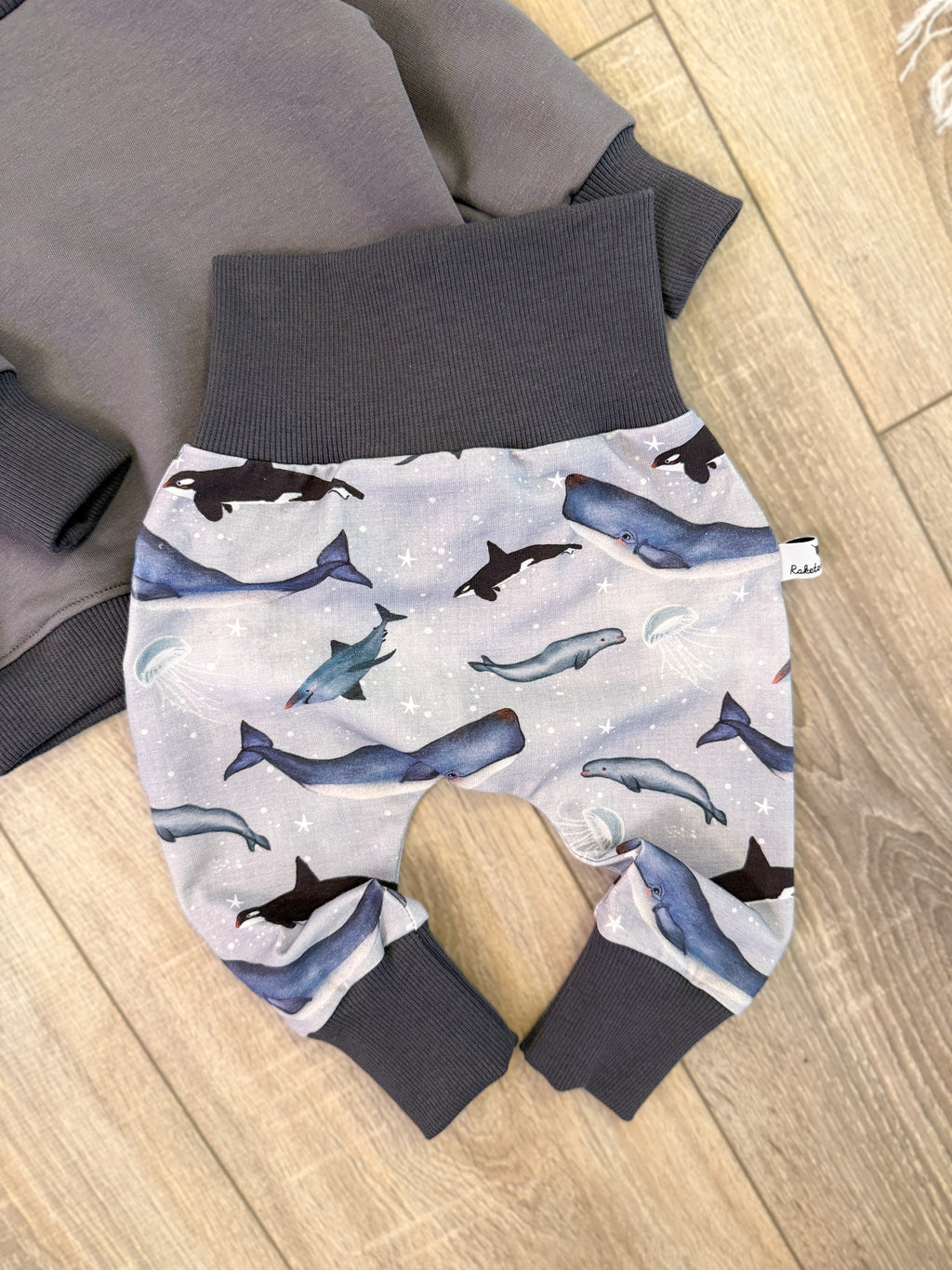 Pullover & Pumphose Set - Gr. 68 - Meerestiere