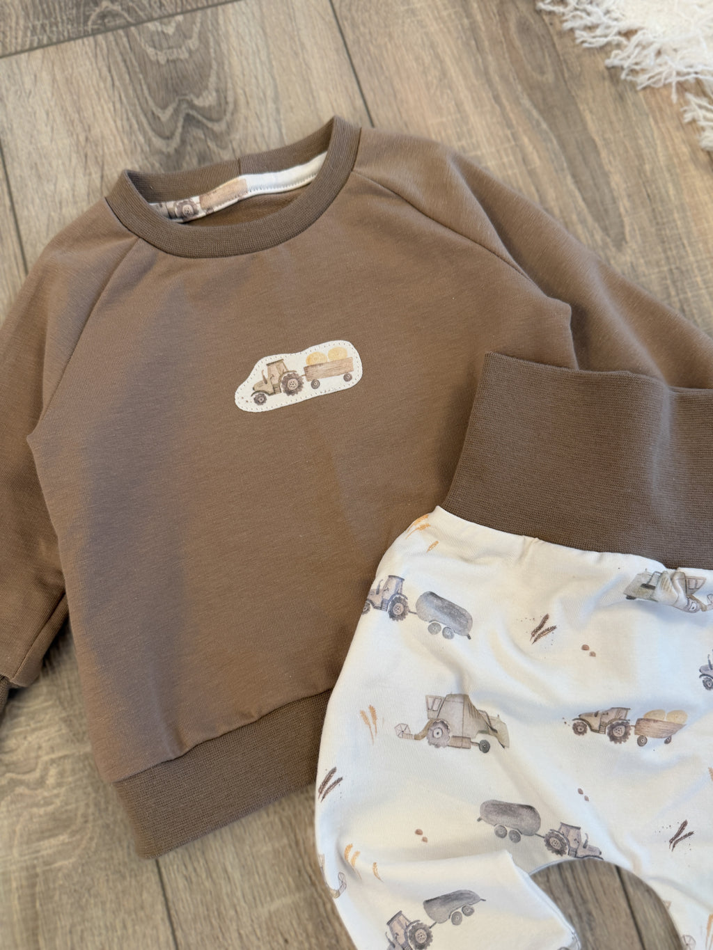 Pullover & Pumphose Set - Gr. 68 - Trecker/Taupe