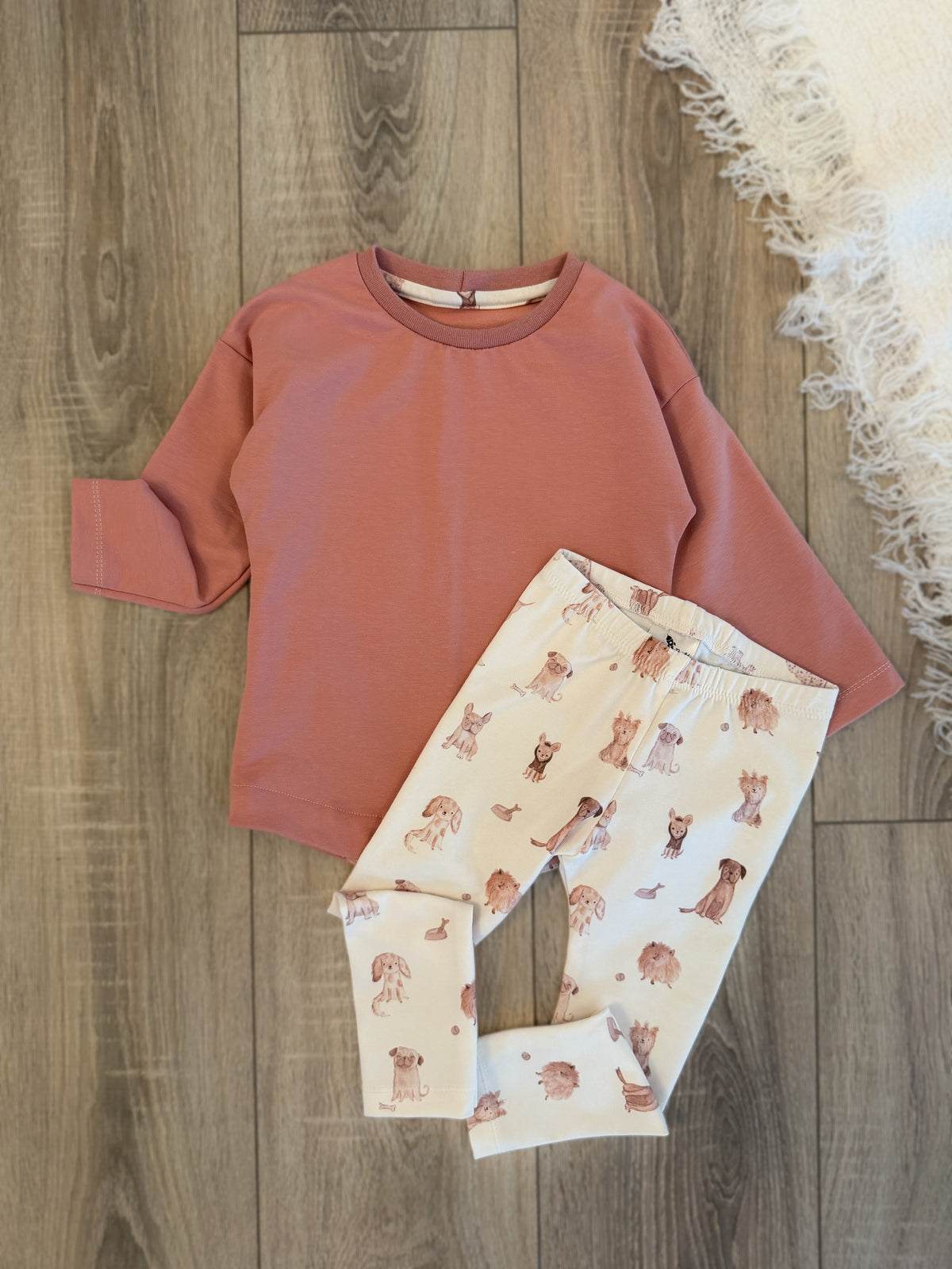 Pullover & Leggins Set - Gr. 92 - Hunde