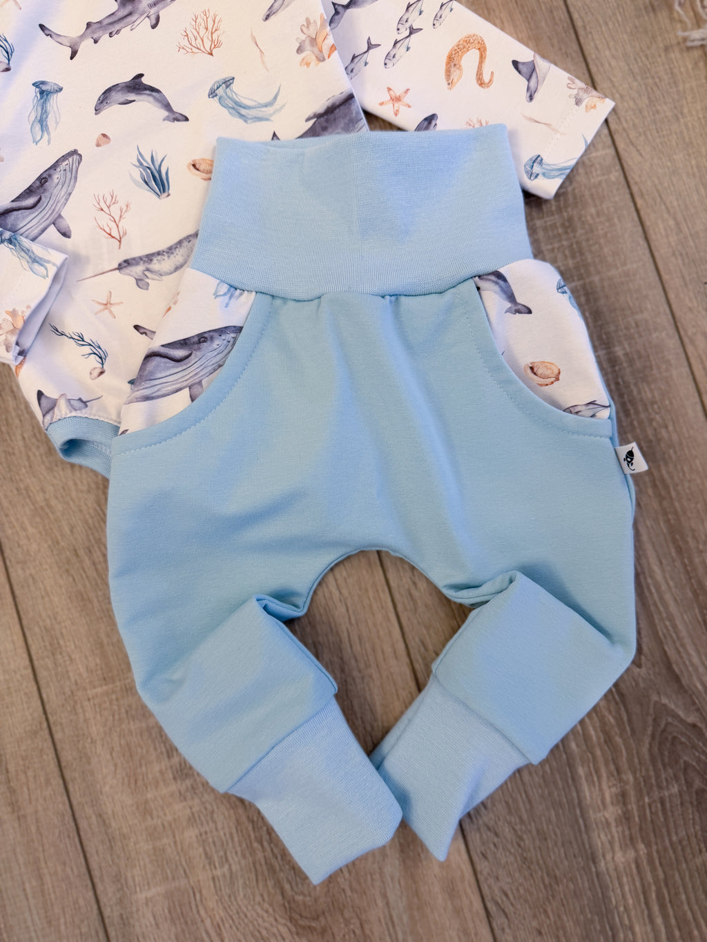 Body & Pumphose Set - Gr. 74 - Meeretiere