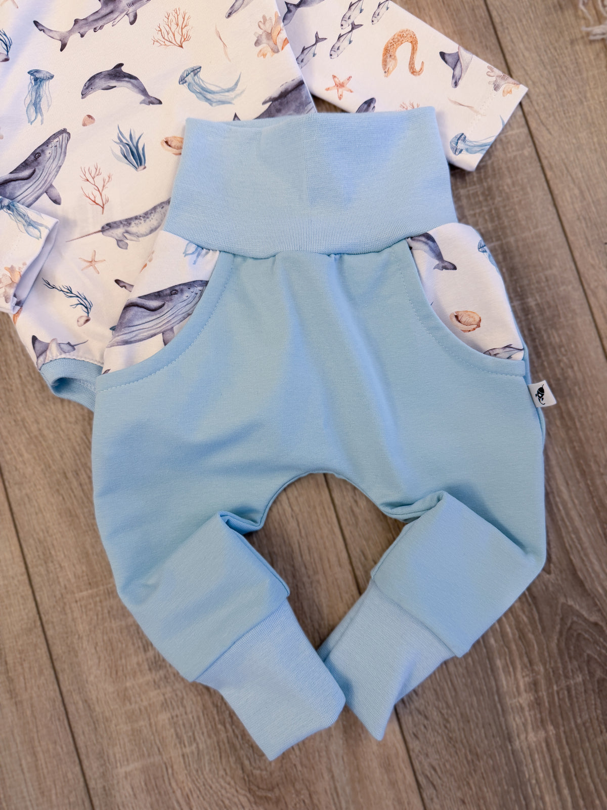 Body & Pumphose Set - Gr. 74 - Meeretiere