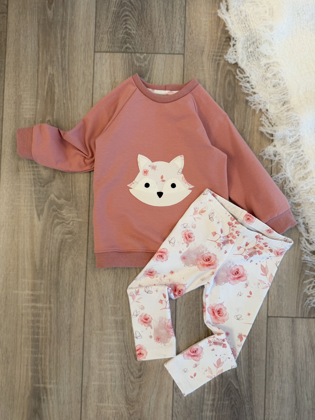 Pullover & Leggins Set - Gr. 86 - Rosen Fuchs