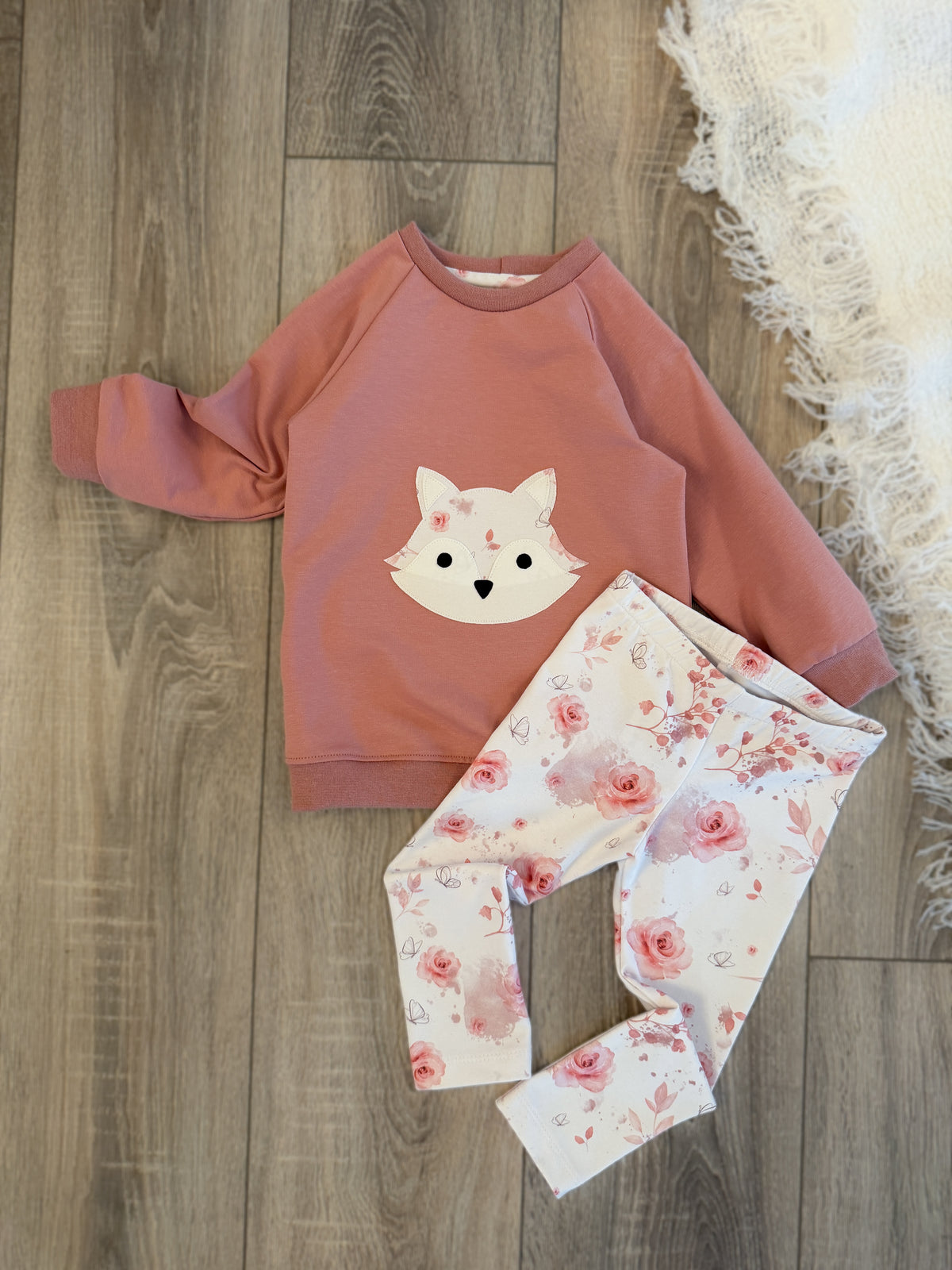 Pullover & Leggins Set - Gr. 86 - Rosen Fuchs