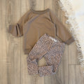 Pullover & Leggins Set - Gr. 80 - Leo/Taupe
