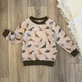 Raglan Pullover - Gr. 104 - Dinos