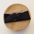 Wollwalk Twist Stirnband - Anthrazit/Leo