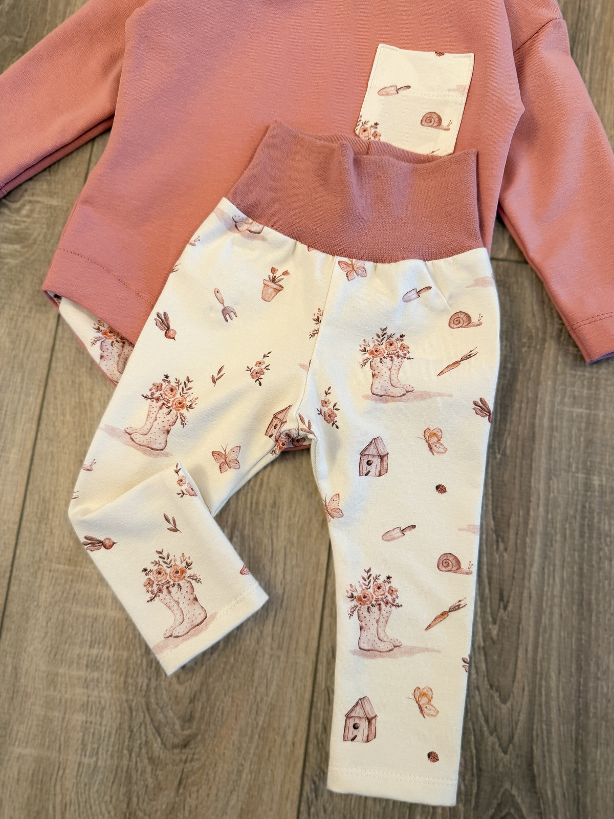 Pullover & Leggins Set - Gr. 74 - Gartenfreunde