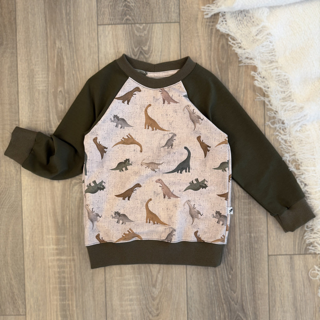 Raglan Pullover - Gr. 110 - Dinos