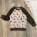 Raglan Pullover - Gr. 110 - Dinos