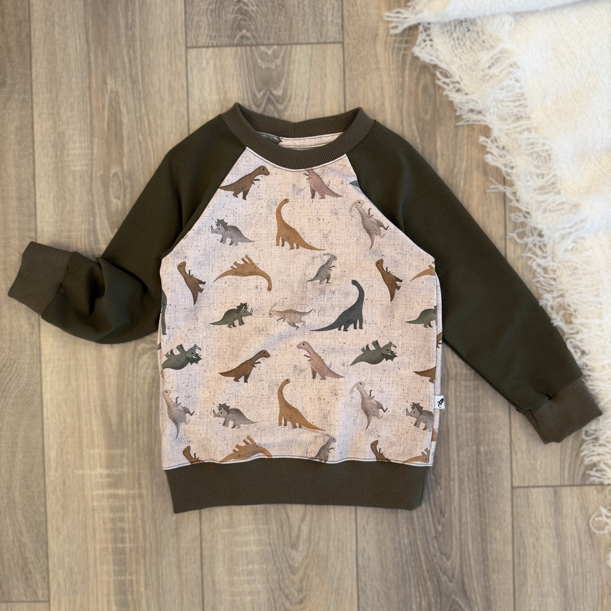 Raglan Pullover - Gr. 110 - Dinos