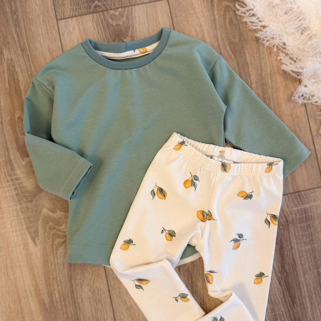 Pullover & Leggins Set - Gr. 80 - Zitronen