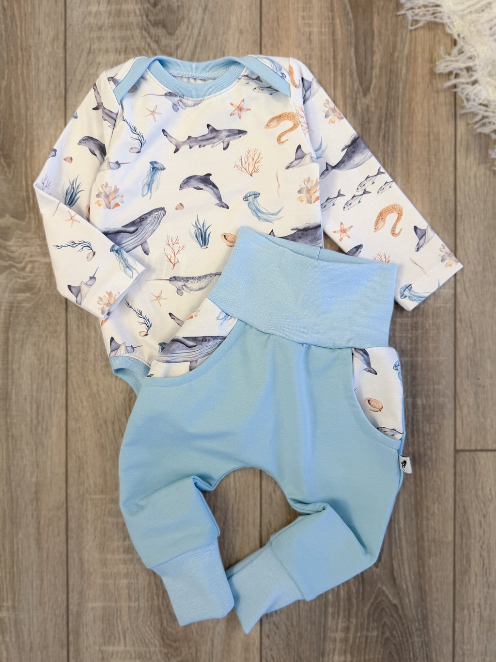 Body & Pumphose Set - Gr. 74 - Meeretiere