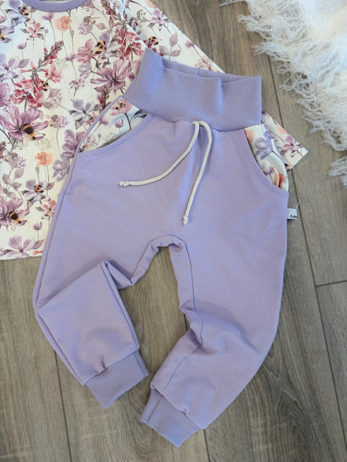 Longsleeve & Jogginghose Set - Gr. 104 - Bienen & Blumen