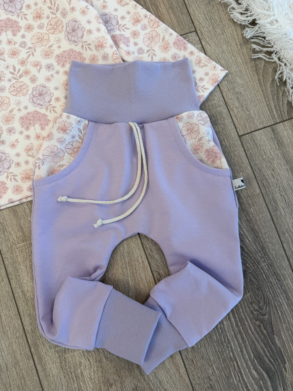Longsleeve & Pumphose Set - Gr. 92 - Flieder Blümchenwiese