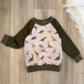 Raglan Pullover - Gr. 104 - Dinos