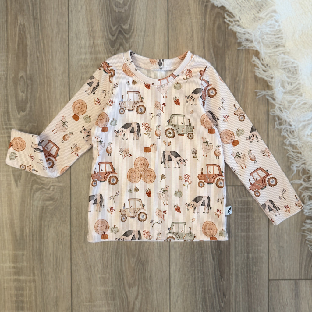 Rib Longsleeve - Gr. 92 - Farm
